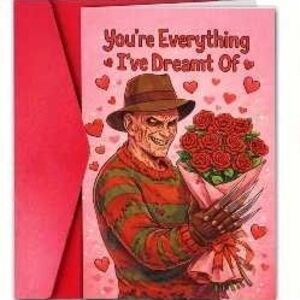 Horror-Themed Greeting Card with Red Envelope